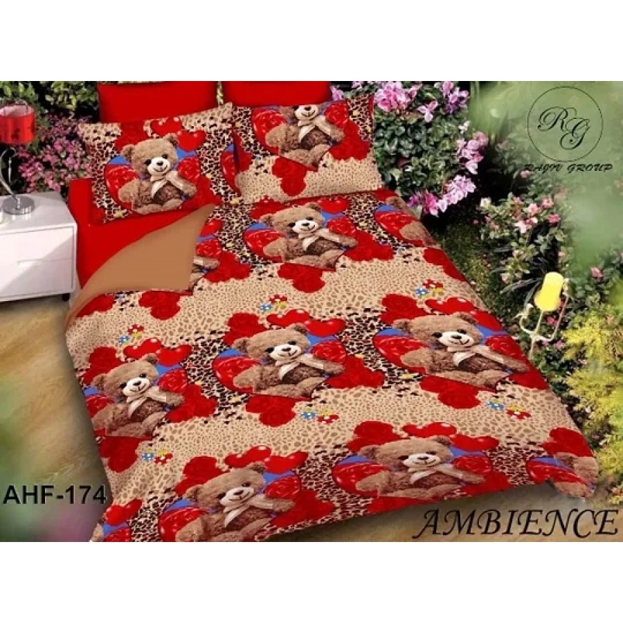 Polycotton Printed Bedsheet With 2 Pillow Covers