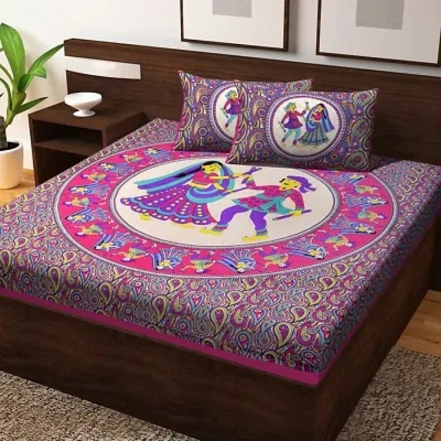 Pure Cotton Bedsheet with 2 Pillowcover