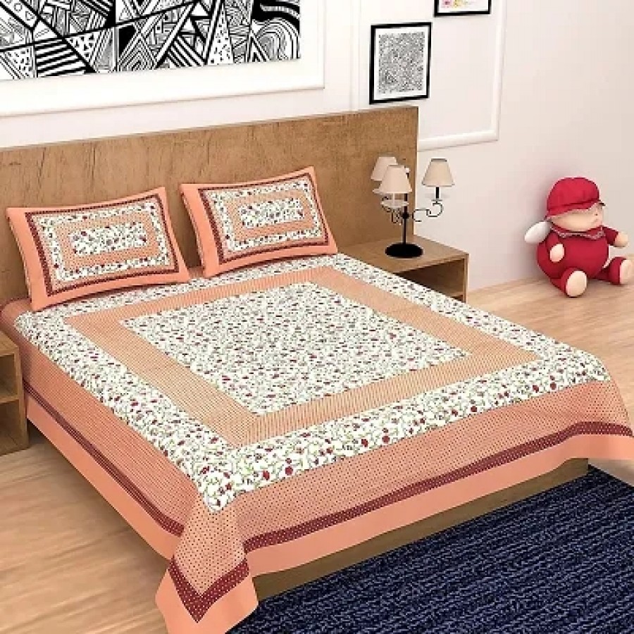 Stylish Cotton Flat 1 Bedcover + 2 Pillowcovers