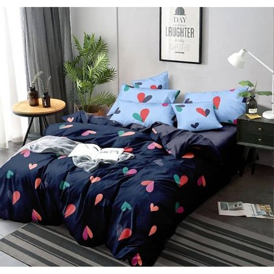 Stylish Glace Cotton Bedsheet With 2 Pillow Covers