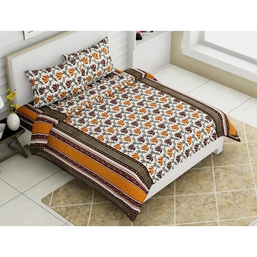 Yuvaan pure cotton bedsheet with 2 pillow covers