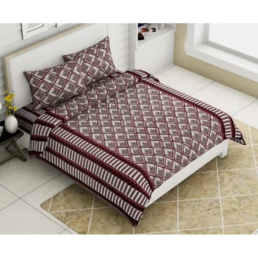 Yuvaan pure cotton bedsheet with 2 pillow covers