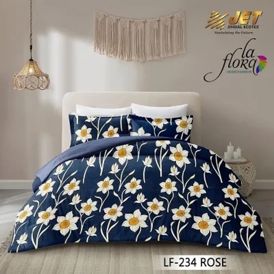 polycotton double  bedsheet with two pillow covers