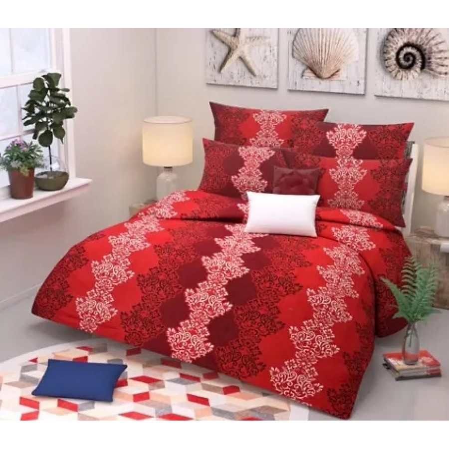 polycotton double  bedsheet with two pillow covers