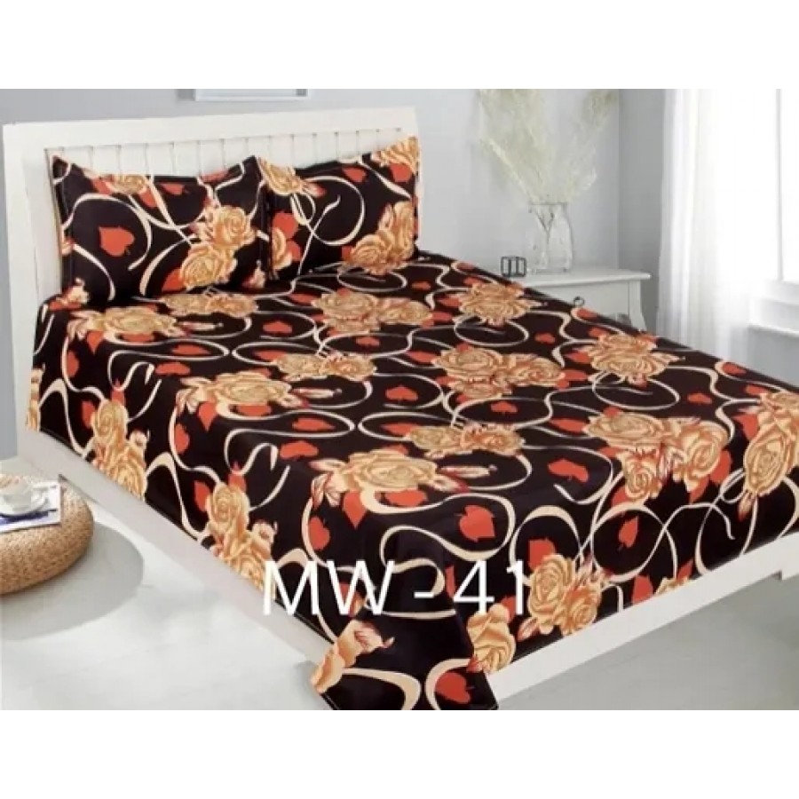 polycotton double  bedsheet with two pillow covers