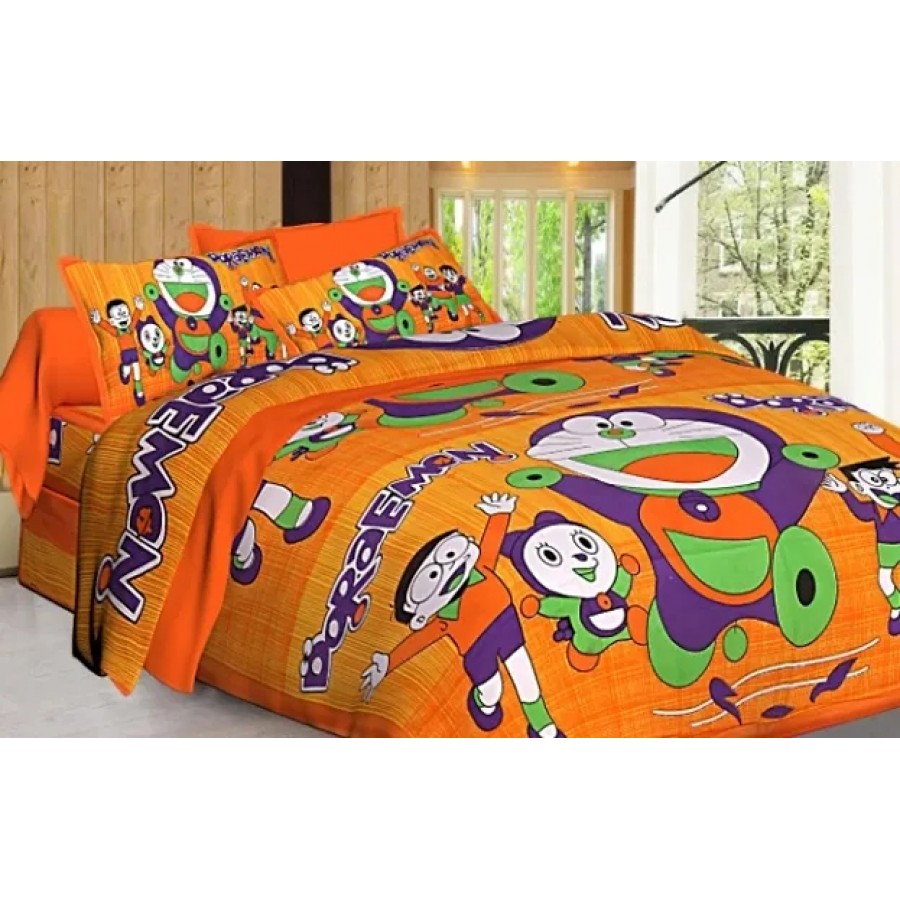 stunning PURE Cotton Double Jaipuri Prints Flat Bedsheet