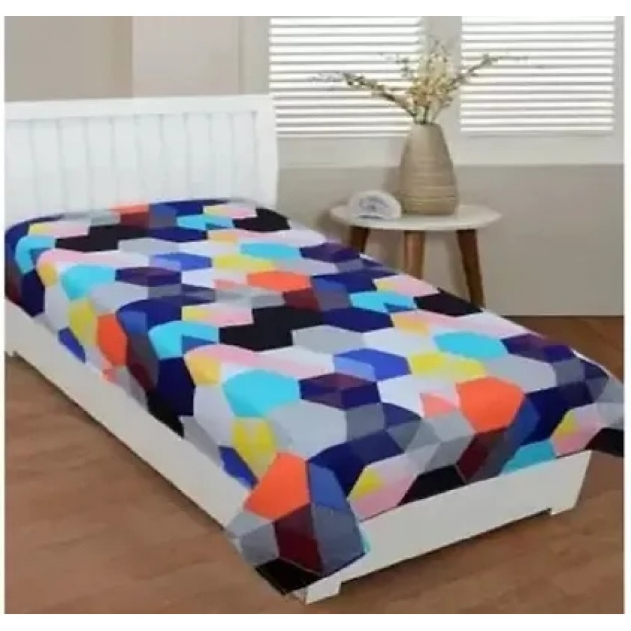 Beautiful Polycotton Printed Single Bedsheet