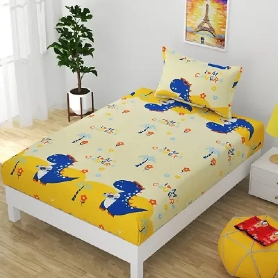 Cotton Bedsheet With 1 Pillow Cover