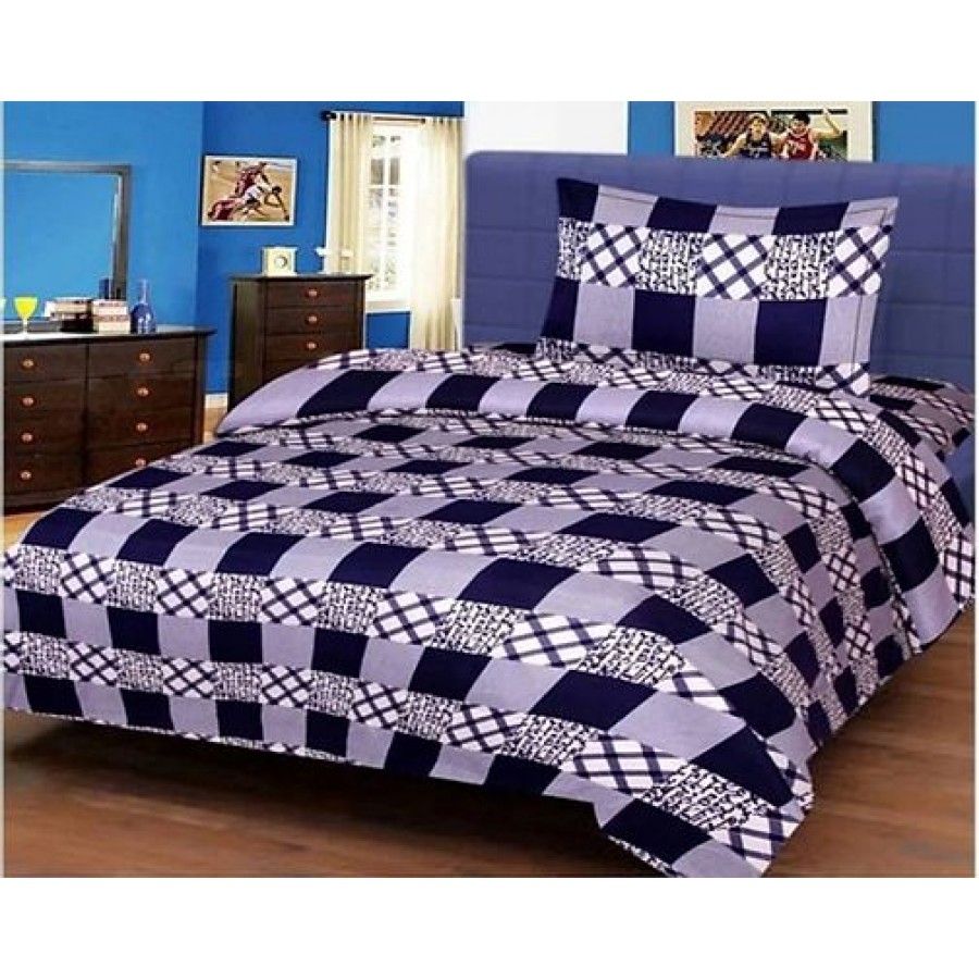 Fabulous Polycotton Abstract Single Bedsheet with One Pillow Cover