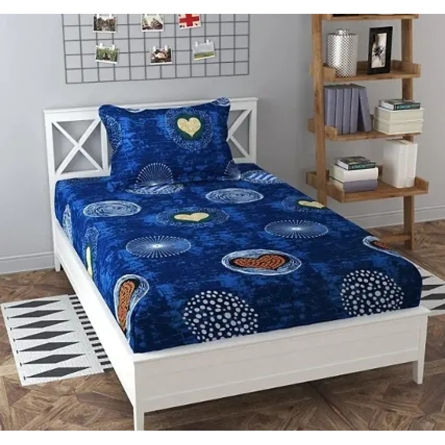 Trendz Single bed fitted 1 Bedsheet with 1 pillow cover