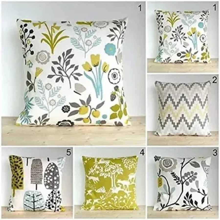 Comfortable Polyester Digital Printed Square Shaped Cushion Covers- Pack Of 5