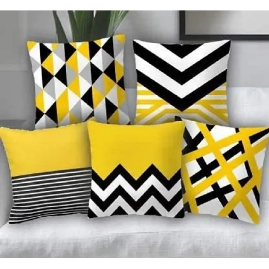 Digital Printed Cushion Covers Pack Of 5