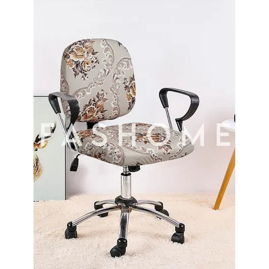 FasHome Beautiful Office Chair Cover/Stretchable Removable  Washable Cover (Pack of 1)