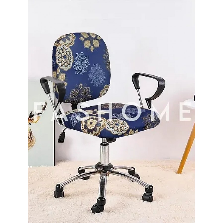 FasHome Beautiful Office Chair Cover/Stretchable Removable  Washable Cover (Pack of 1)