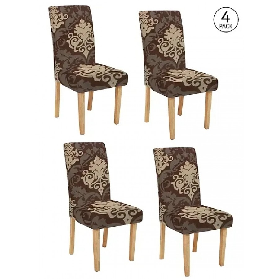 FasHome Elastic Removable and Washable Cover (4 Pcs Chair Cover)