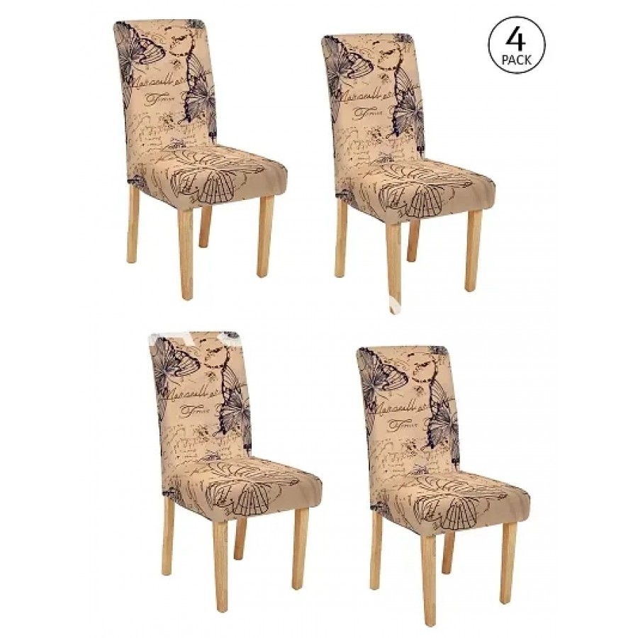 FasHome Elastic Removable and Washable Dining Chair Cover Pack of 4