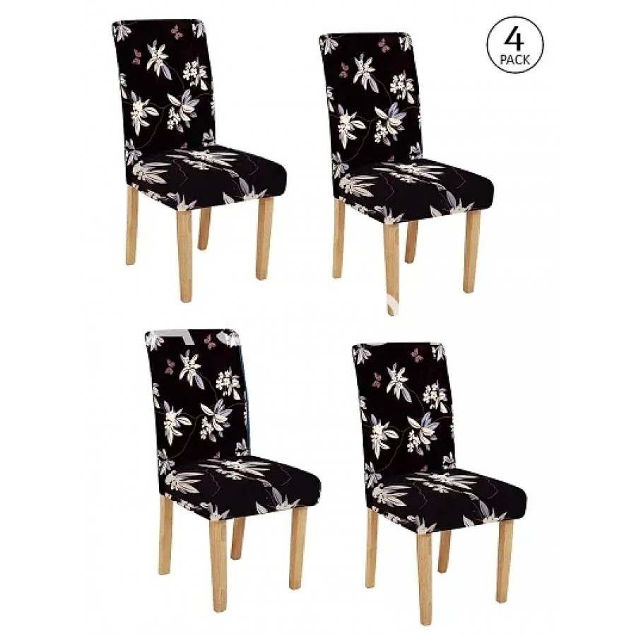 FasHome Elastic Removable and Washable Dining Chair Cover Pack of 4