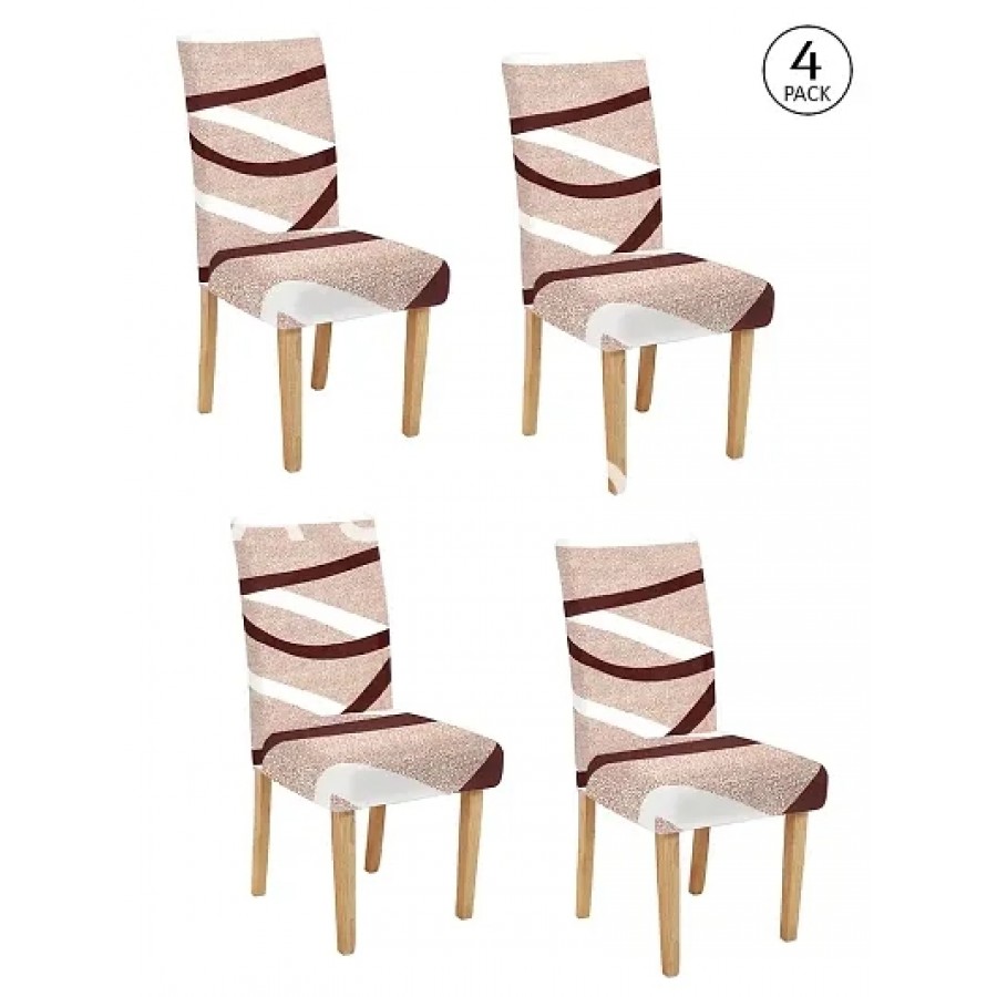 FasHome Elastic Removable and Washable Dining Chair Cover Pack of 4