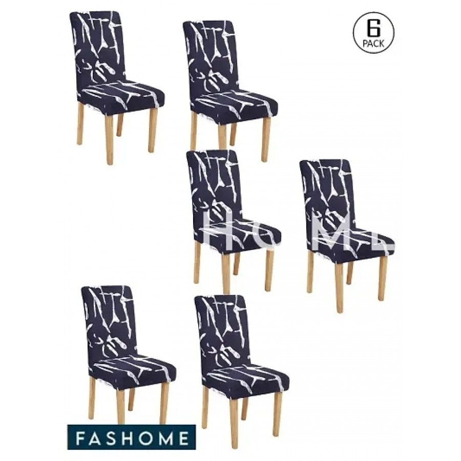 FasHome Elastic Removable and Washable Dining Chair Cover Pack of 6