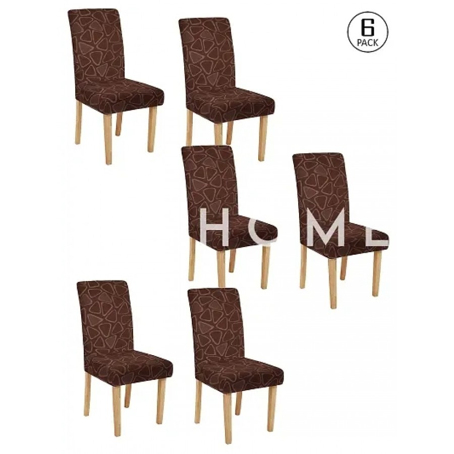 FasHome Elastic Removable and Washable Dining Chair Covers Pack of 6