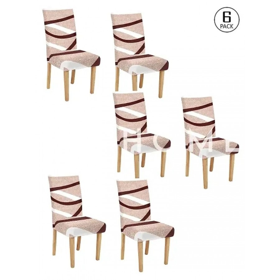 FasHome Elastic/Stretchable and Washable Dining Chair Cover Pack of 6