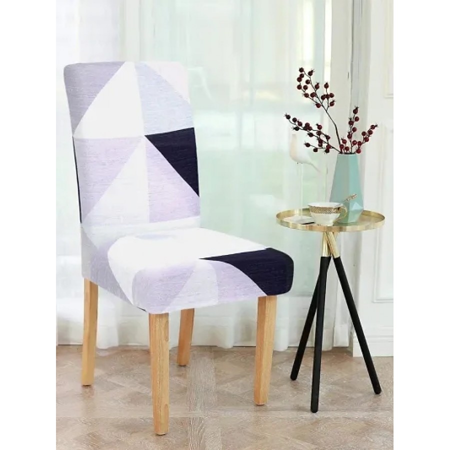 FasHome Premium Multicoloured Polyester Printed Chair Cover