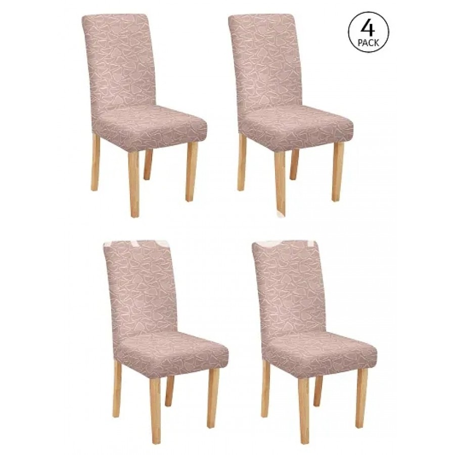 FasHome Premium Polyester Pink 4 Stretchable Chair Slipcover