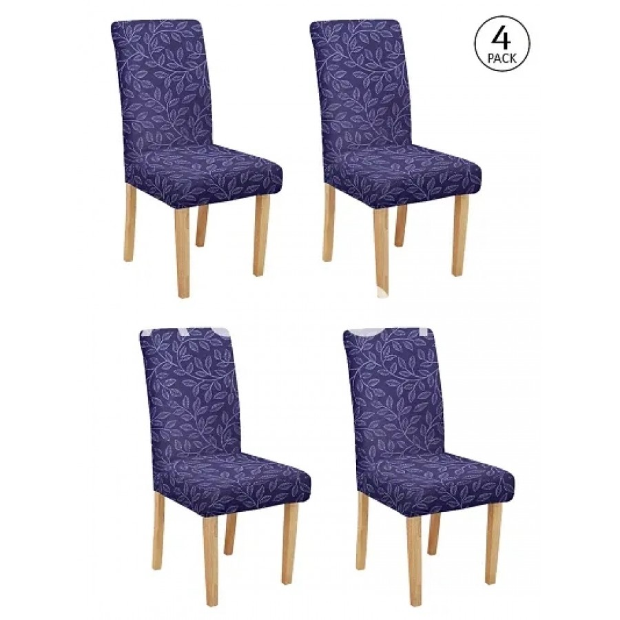 FasHome Premium Polyester Purple 4 Stretchable Chair Slipcover