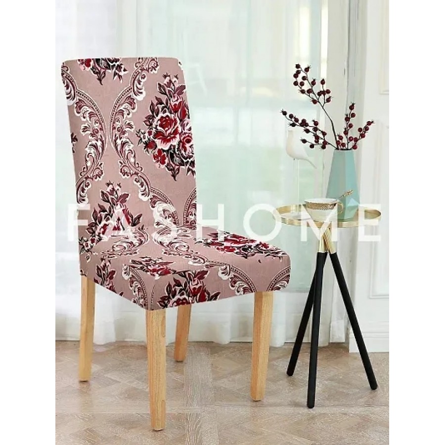 FasHome Stylish Multicoloured Polyester Printed Chair Cover