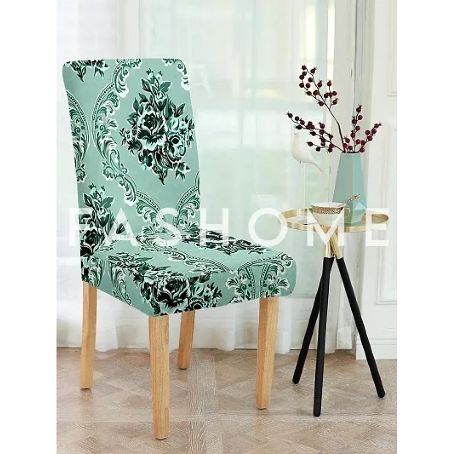 FasHome Stylish Multicoloured Polyester Printed Chair Cover