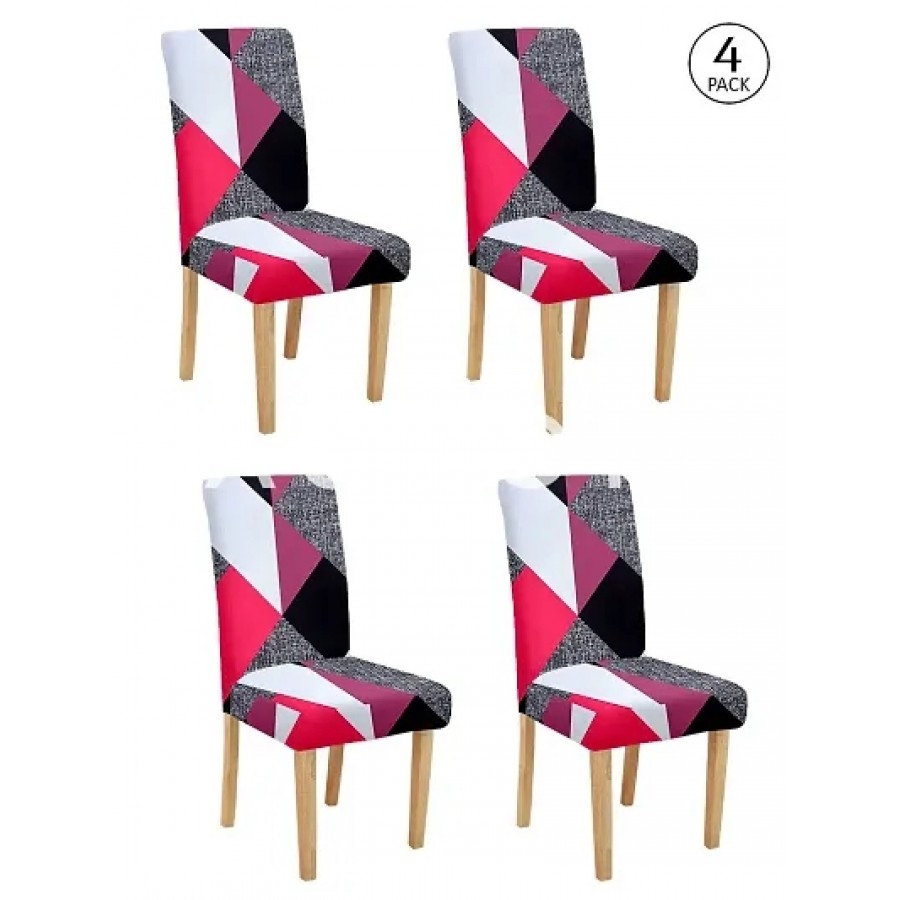 FasHome Stylish Multicoloured Polyester Printed Chair Covers