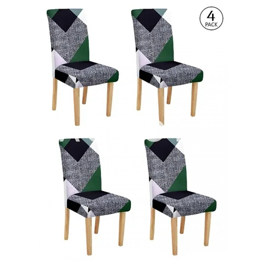 FasHome Stylish Multicoloured Polyester Printed Chair Covers