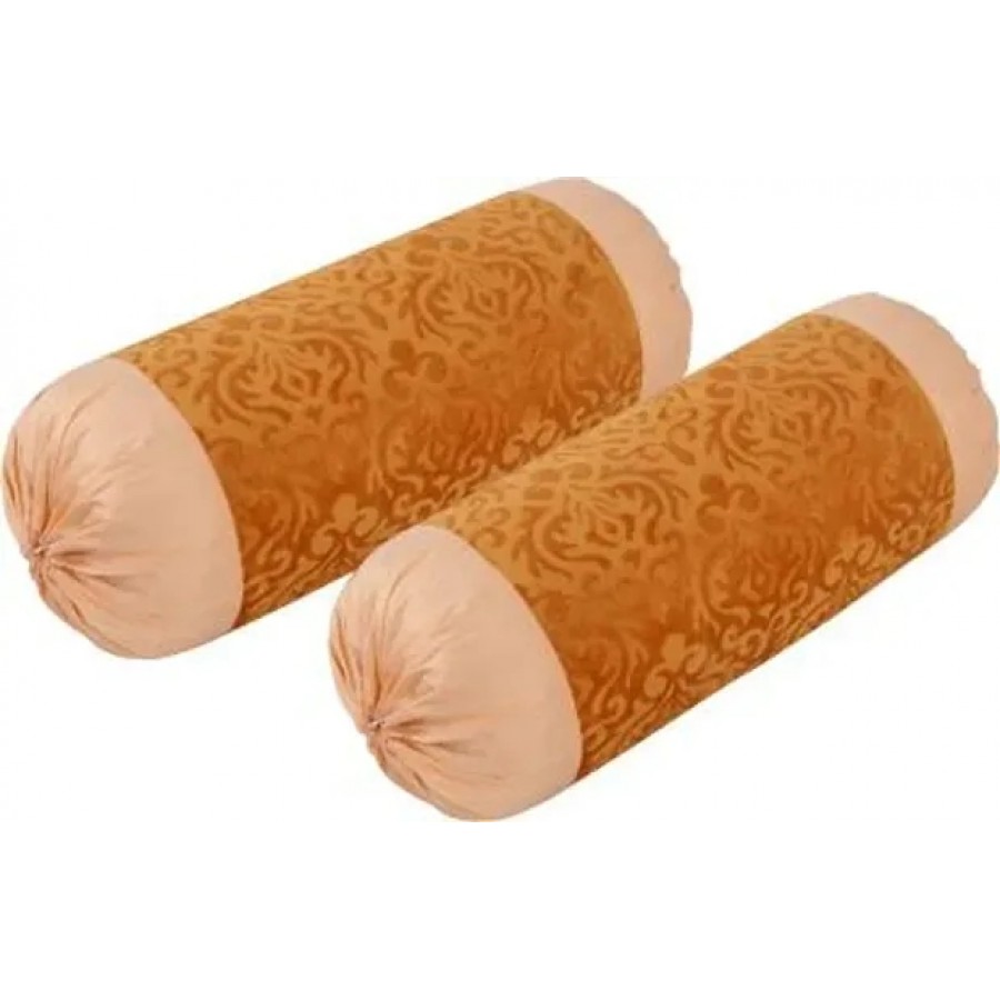 Premium Gold Burnt Velvet Ambose Bolster Covers (Pack of 2)(40cm x 80cm)