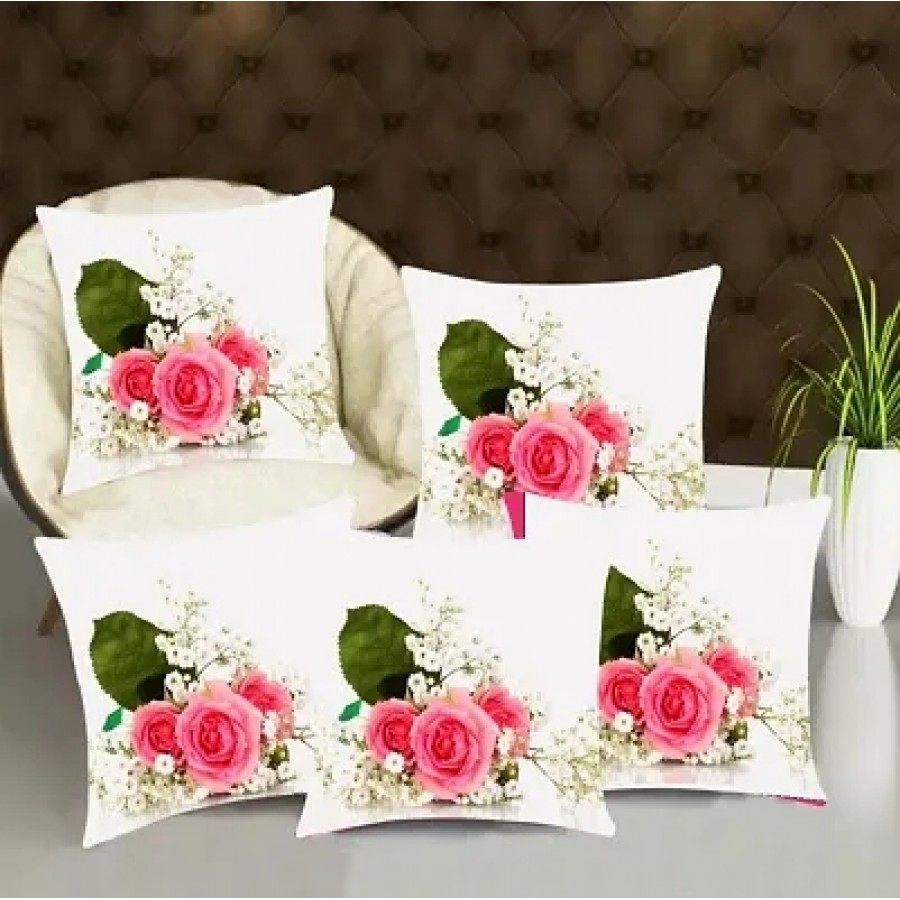 Stylish Multicoloured Jute Cotton Printed Cushion Covers