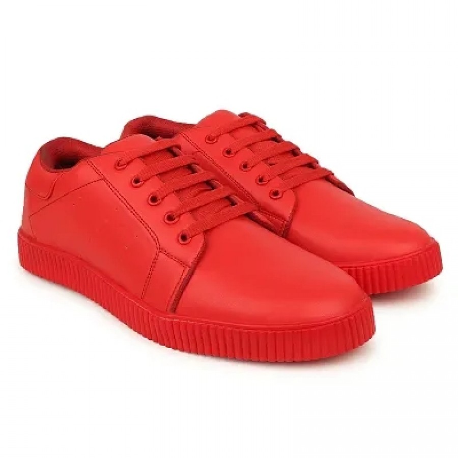 Casual Synthetic Leather Sneakers For Men