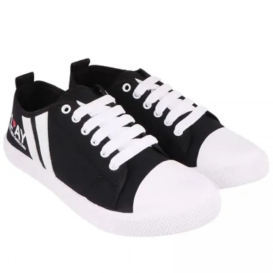 Creations Garg Men PVC Sole Casual Shoes Lastest (Black)-T4 Play Black_P