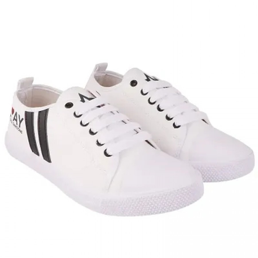 Creations Garg Men PVC Sole Casual Shoes Lastest (White)-T4 Play White_P