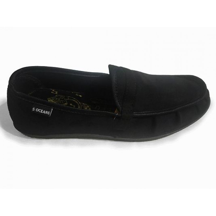 Men's Stylish and Trendy Black Solid Suede Casual Loafers