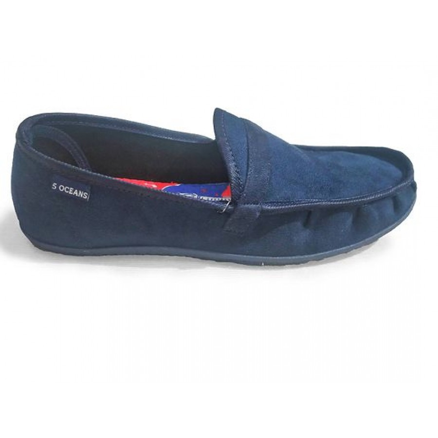 Men's Stylish and Trendy Navy Blue Solid Suede Casual Loafers