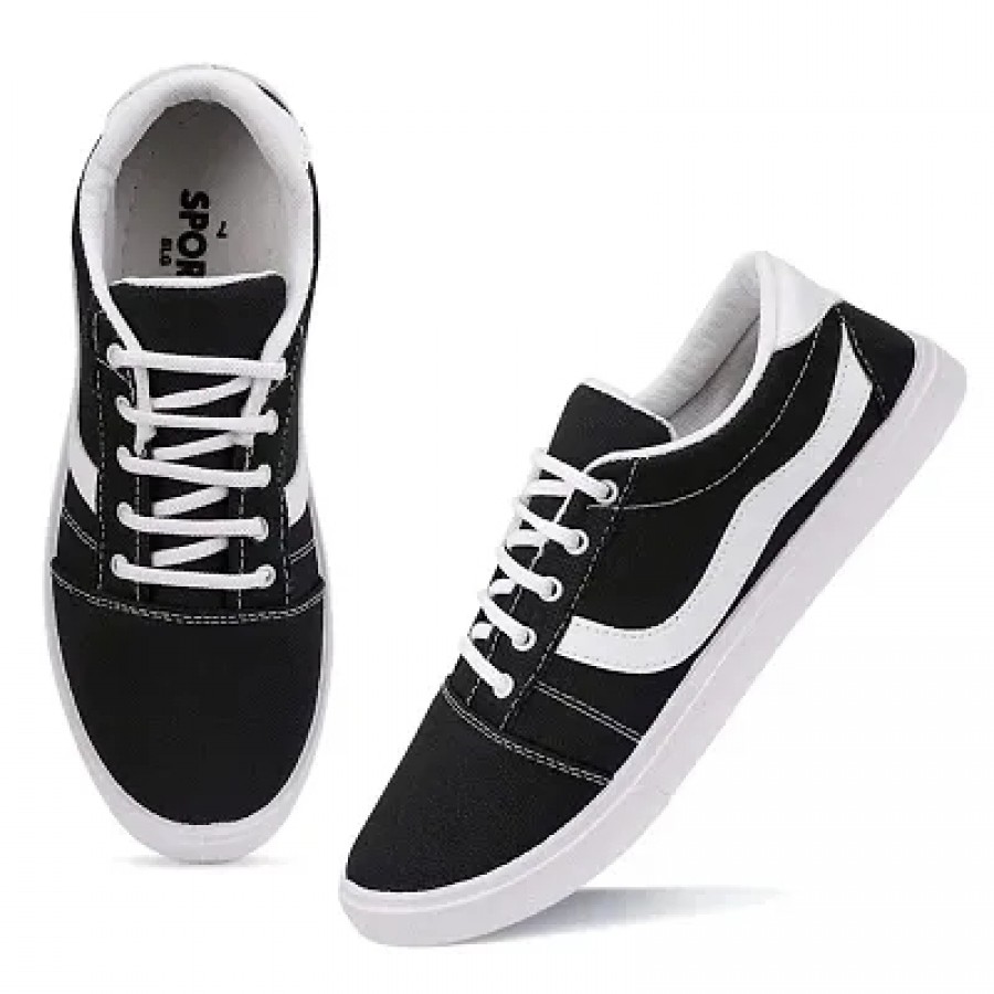 Stylish Canvas Black Shoes  for men