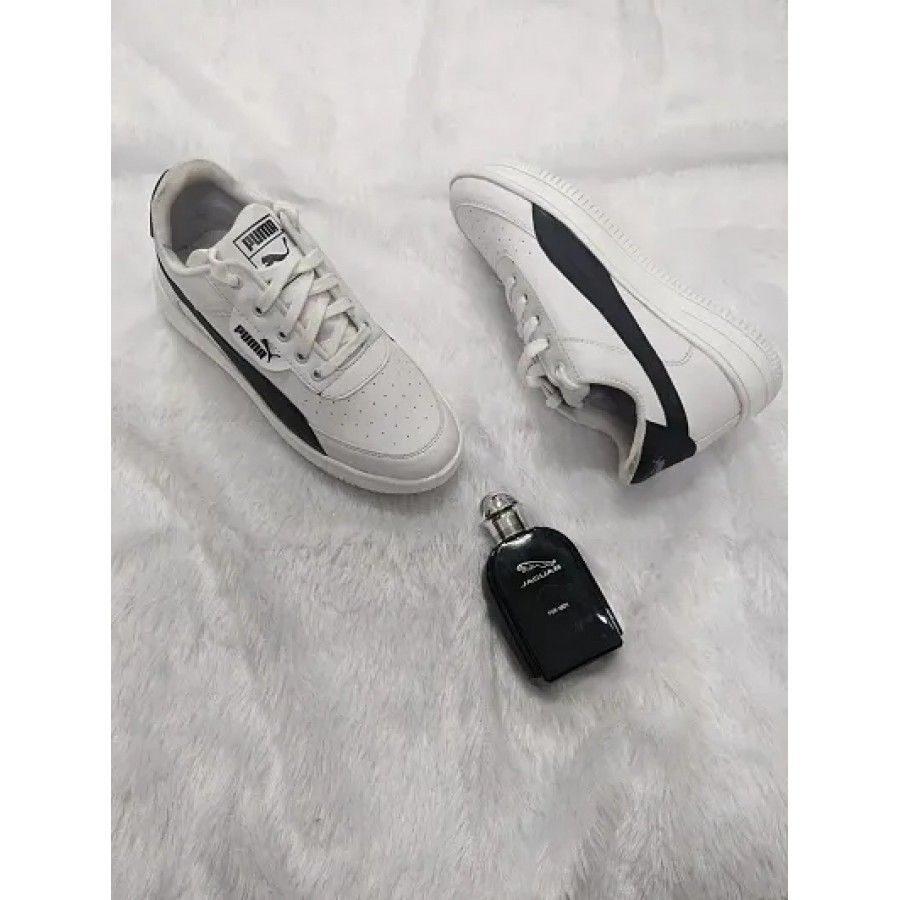 Stylish White Synthetic Colourblocked Lifestyle Shoes For Men