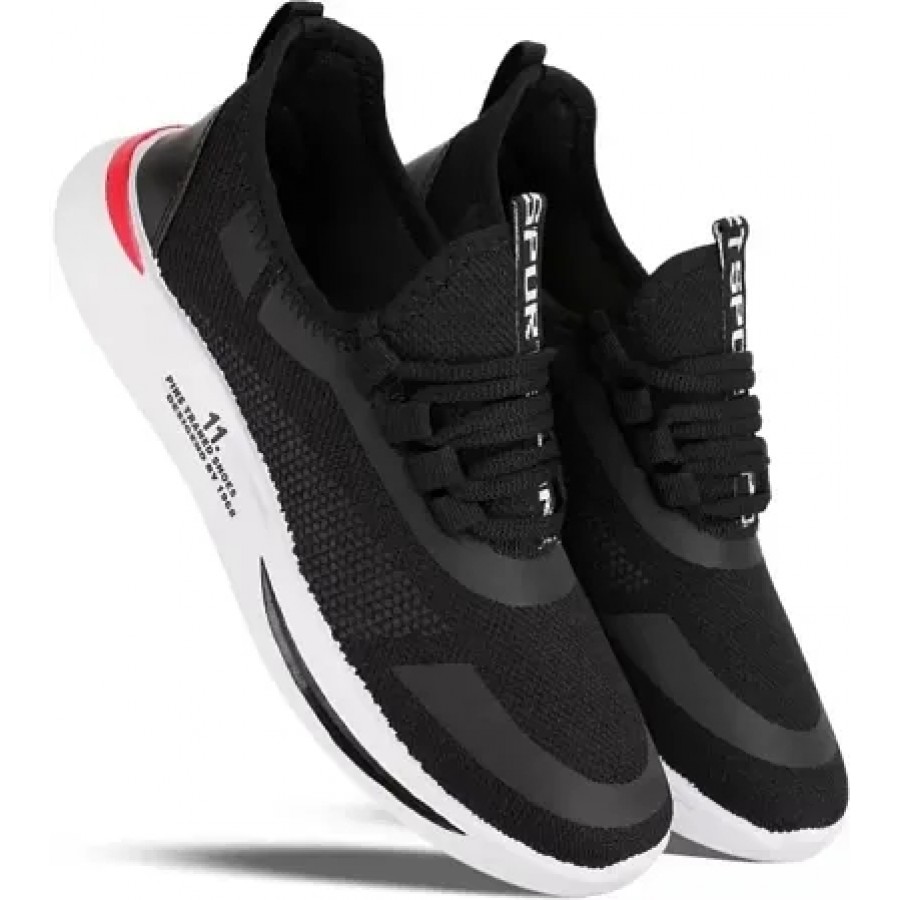 Black Pu Sneakers For Men