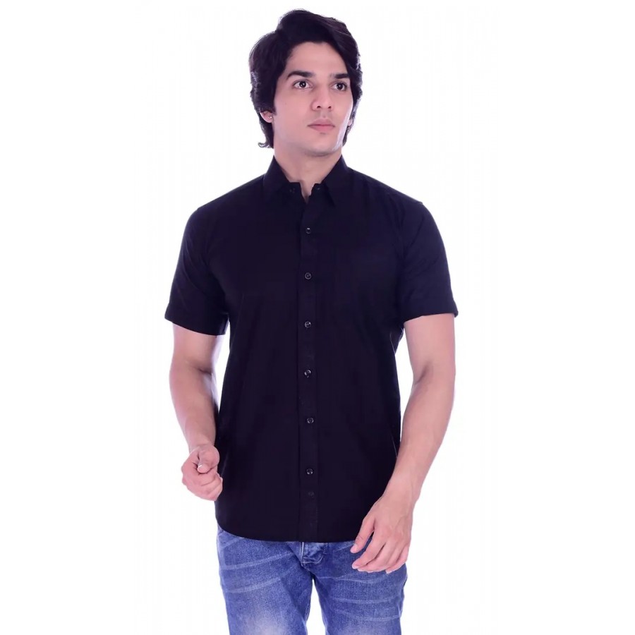 BASE 41 Men's Cotton Half Sleeve Shirt