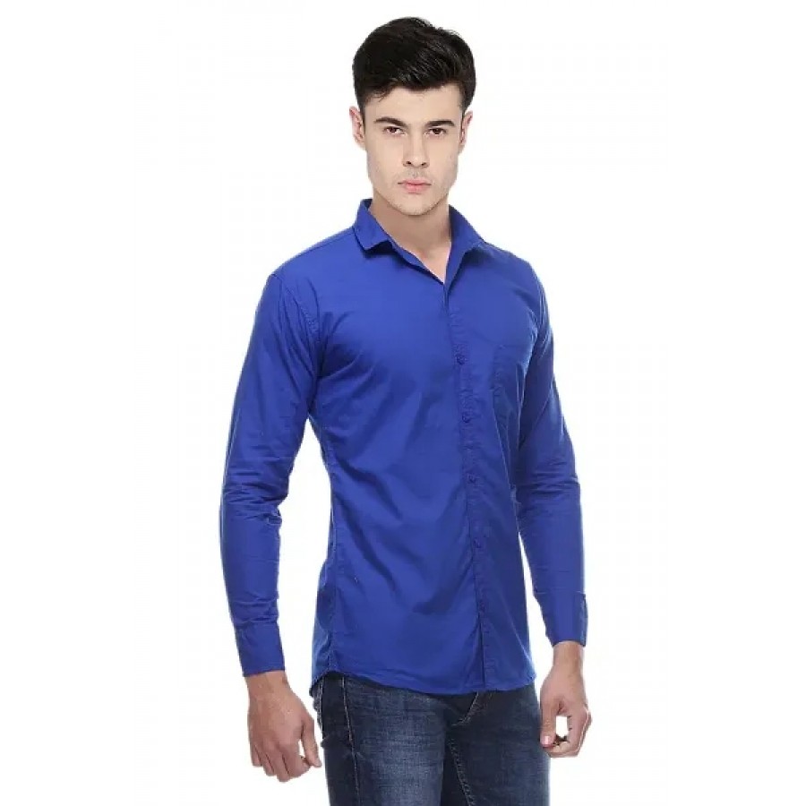 Balino London Blue Cotton Shirt For Men