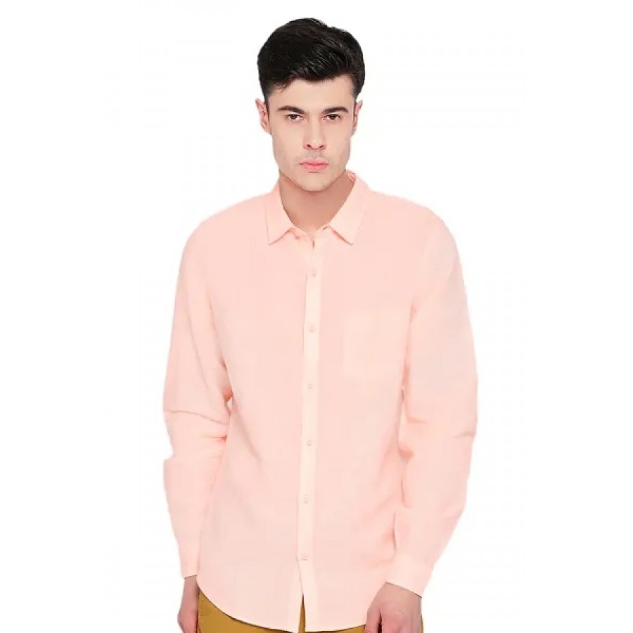 Balino London Mehroon Cotton Shirt For Men