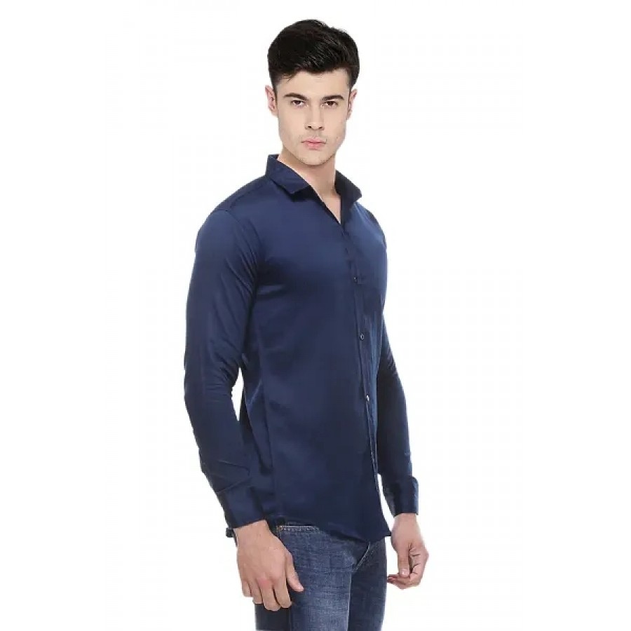 Balino London Navy Cotton Shirt For Men