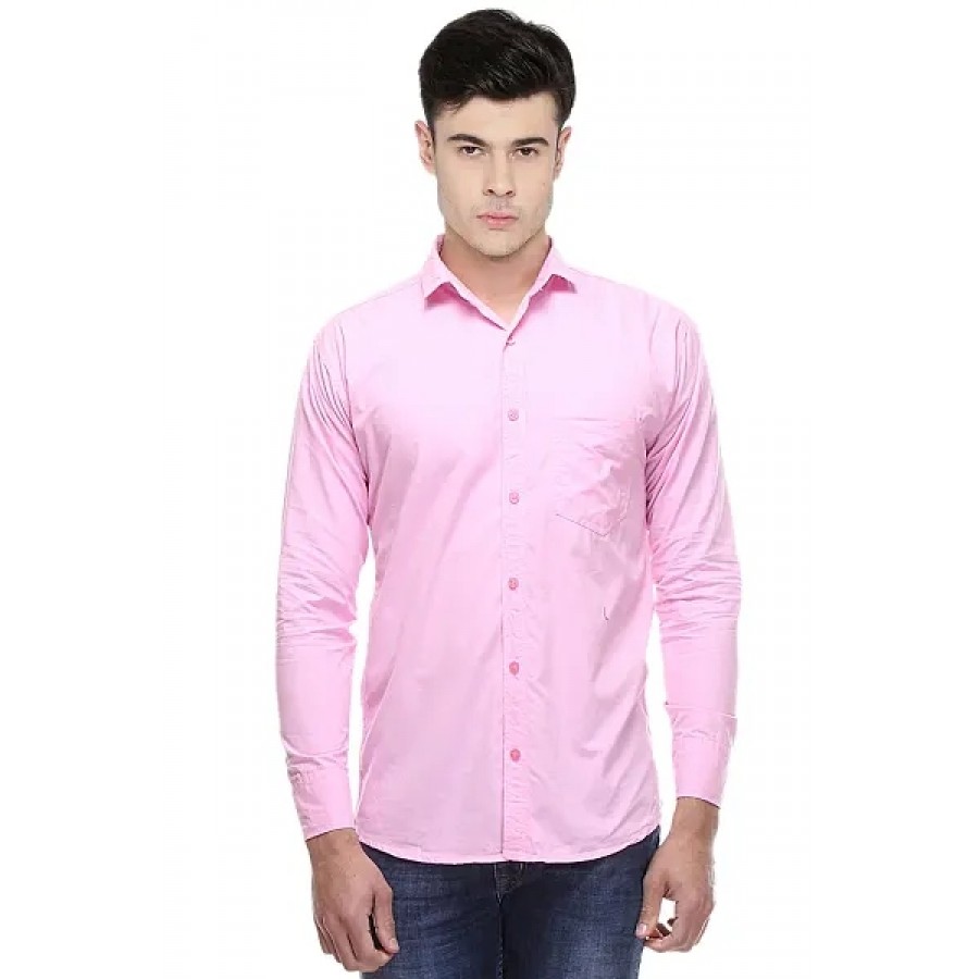 Balino London Pink Cotton Shirt For Men