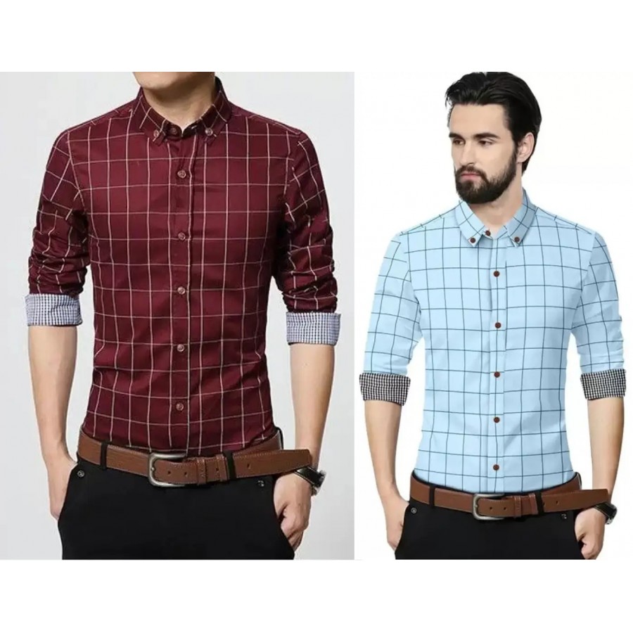 Checked shirts for men