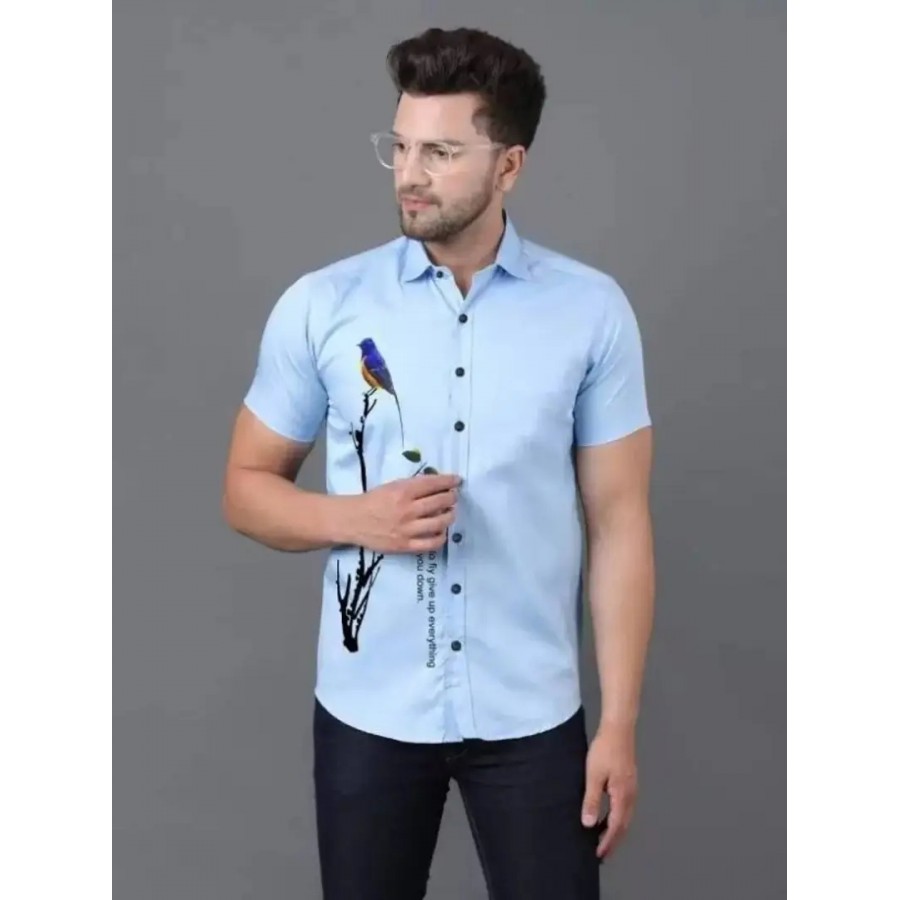 Classic Cotton Blend Casual Shirt For Men