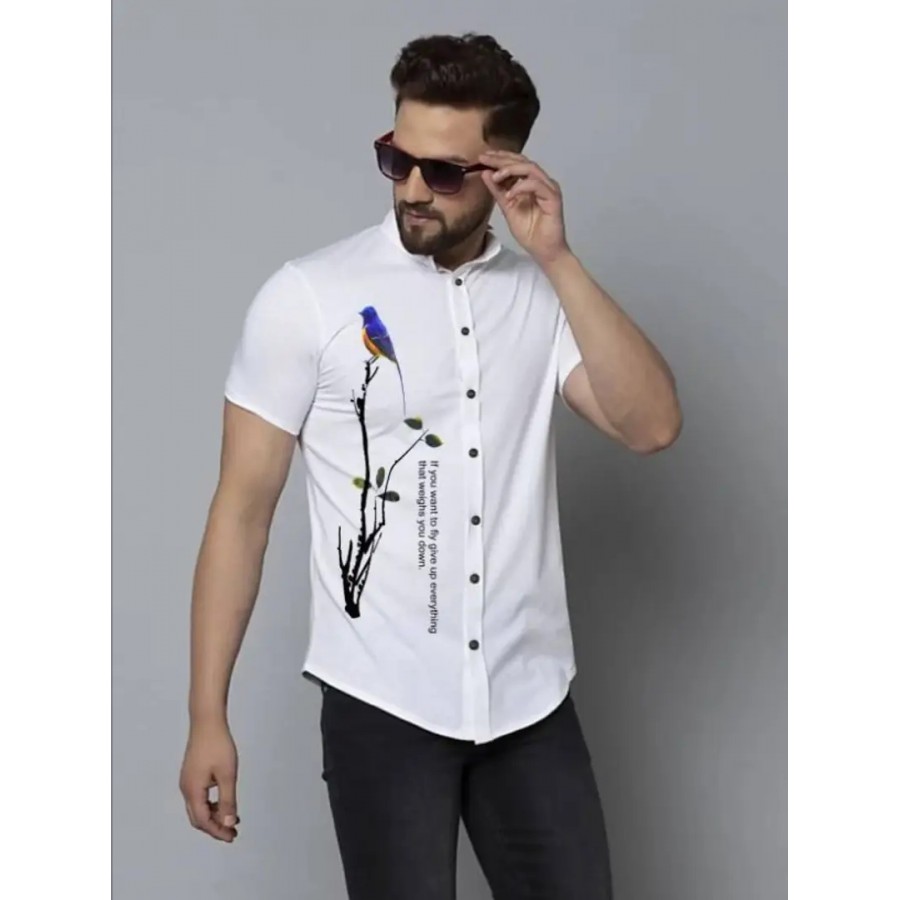 Classic Cotton Blend Casual Shirt For Men